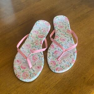 LC Lauren Conrad Pink Floral Sandals